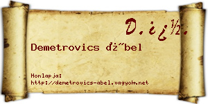Demetrovics Ábel névjegykártya
